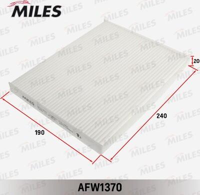 Miles AFW1370 - Filtrs, Salona telpas gaiss autospares.lv