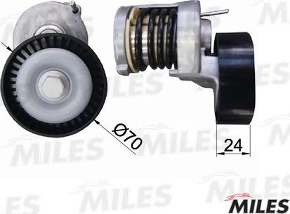 Miles AG00302 - Натяжитель, поликлиновый ремень www.autospares.lv