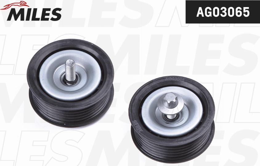 Miles AG03065 - Ролик, поликлиновый ремень www.autospares.lv