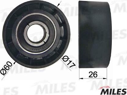 Miles AG03013 - Ролик, поликлиновый ремень www.autospares.lv