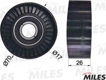 Miles AG03061 - Belt Tensioner, v-ribbed belt www.autospares.lv