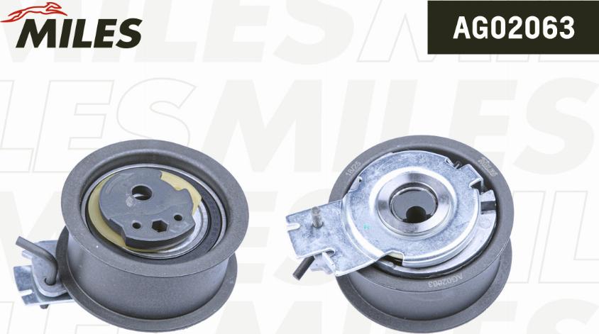 Miles AG02063 - Spriegotājrullītis, Gāzu sadales mehānisma piedziņas siksna www.autospares.lv