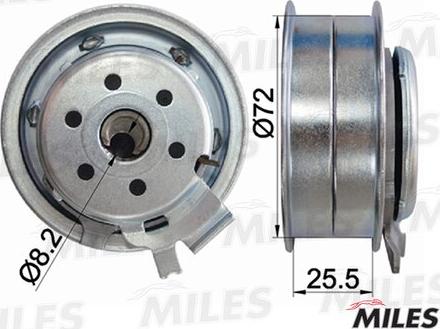 Miles AG02012 - Tensioner Pulley, timing belt www.autospares.lv