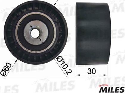 Miles AG02081 - Ролик, поликлиновый ремень www.autospares.lv