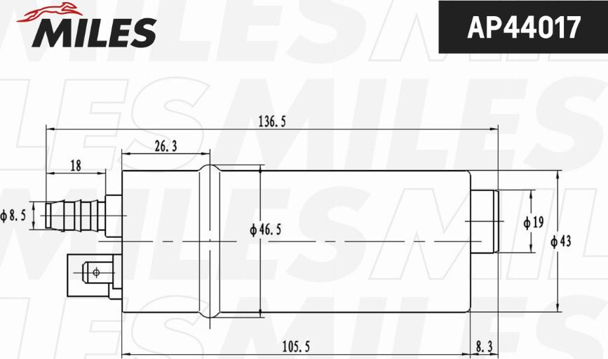 Miles AP44017 - Degvielas sūknis www.autospares.lv