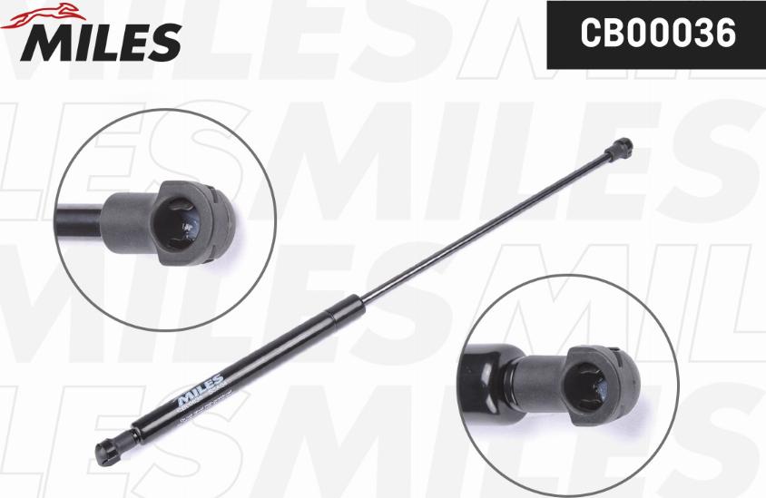 Miles CB00036 - Gāzes atspere, Bagāžas / Kravas nodalījuma vāks www.autospares.lv