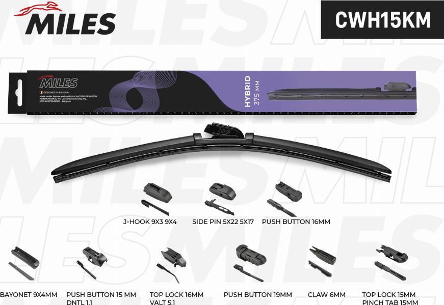 Miles CWH15KM - Stikla tīrītāja slotiņa www.autospares.lv