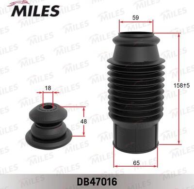 Miles DB47016 - Dust Cover Kit, shock absorber www.autospares.lv