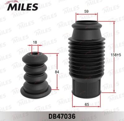 Miles DB47036 - Putekļu aizsargkomplekts, Amortizators autospares.lv