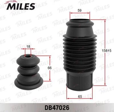 Miles DB47026 - Dust Cover Kit, shock absorber www.autospares.lv