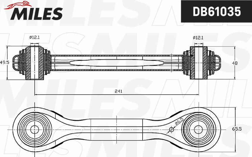 Miles DB61035 - Neatkarīgās balstiekārtas svira, Riteņa piekare www.autospares.lv