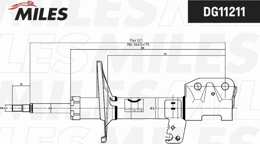 Miles DG11211 - Amortizators www.autospares.lv