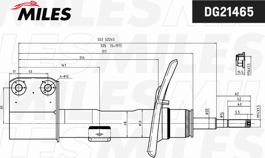 Miles DG21465 - Амортизатор www.autospares.lv