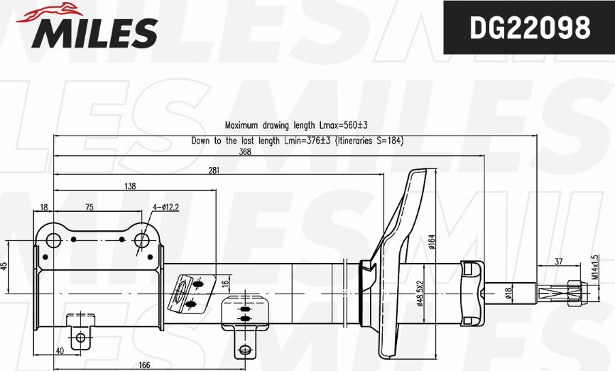 Miles DG22098 - Amortizators autospares.lv