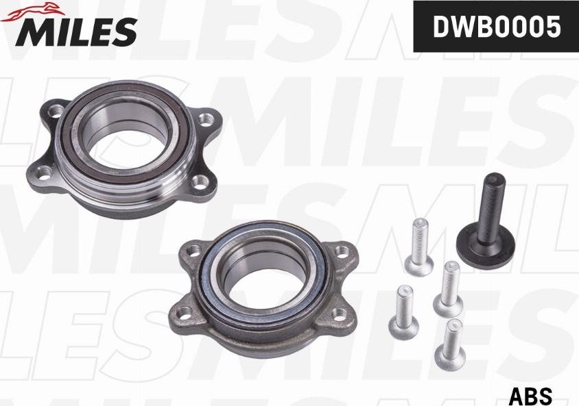 Miles DWB0005 - Wheel hub, bearing Kit www.autospares.lv