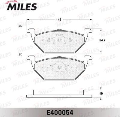 Miles E400054 - Тормозные колодки, дисковые, комплект www.autospares.lv