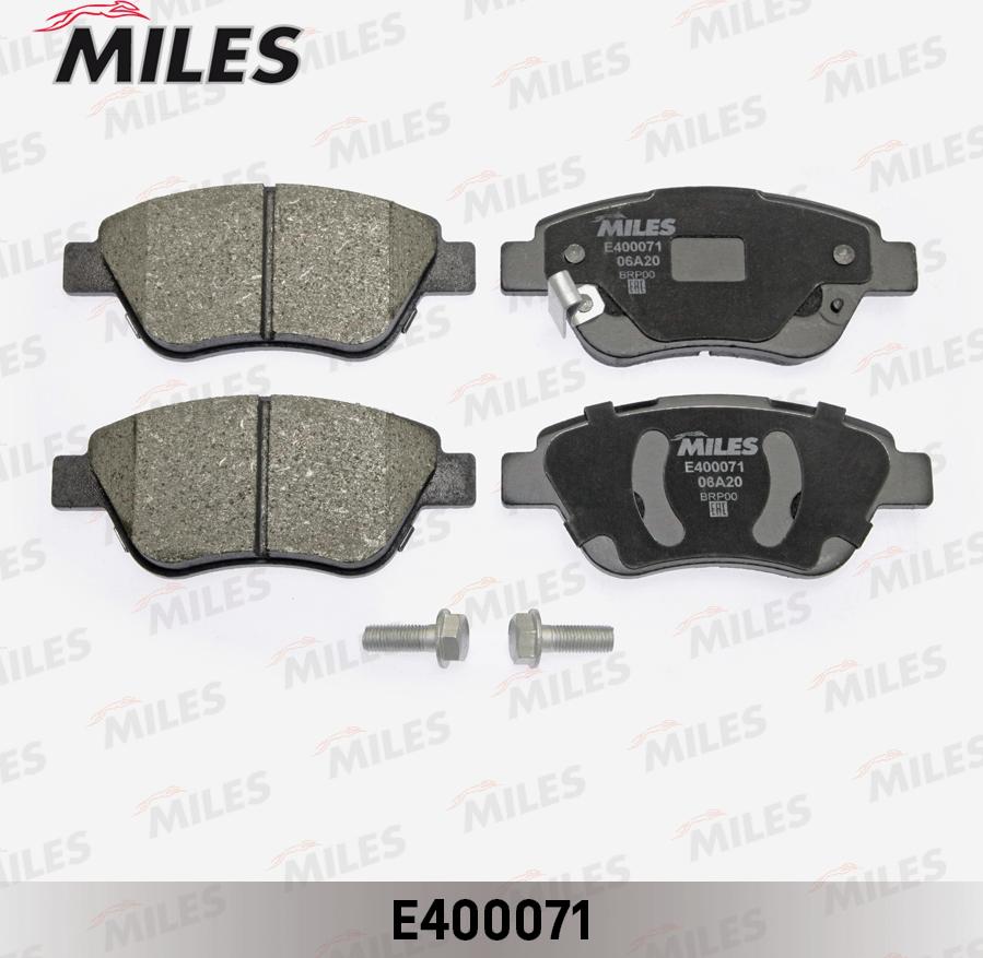 Miles E400071 - Тормозные колодки, дисковые, комплект www.autospares.lv