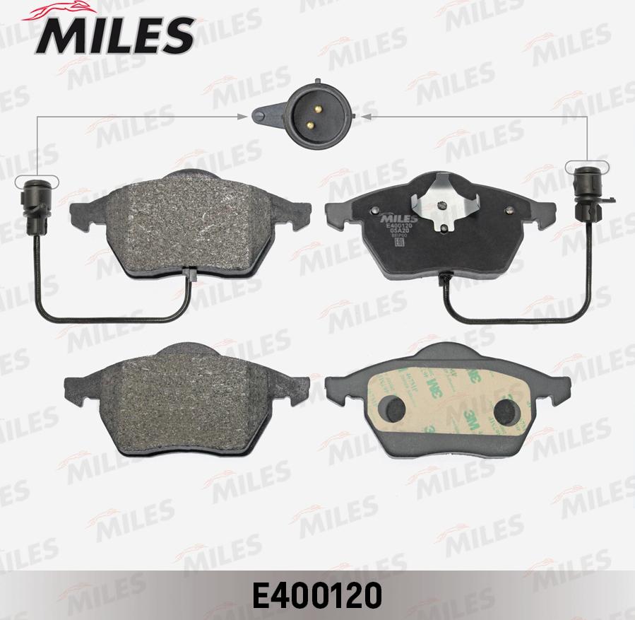 Miles E400120 - Тормозные колодки, дисковые, комплект www.autospares.lv