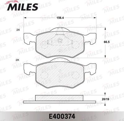 Miles E400374 - Bremžu uzliku kompl., Disku bremzes autospares.lv