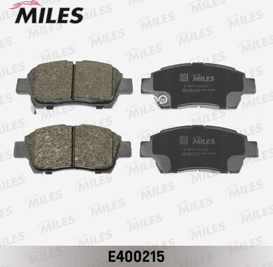 Miles E400215 - Тормозные колодки, дисковые, комплект www.autospares.lv