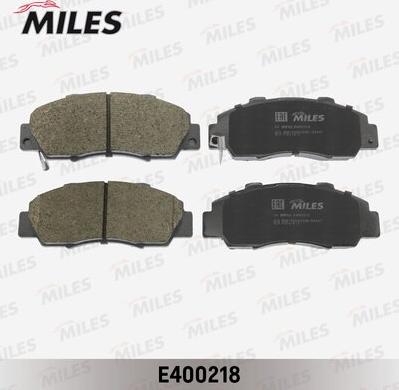 Miles E400218 - Тормозные колодки, дисковые, комплект www.autospares.lv