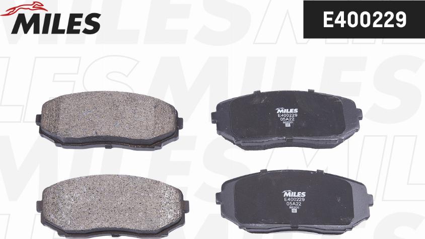 Miles E400229 - Brake Pad Set, disc brake www.autospares.lv