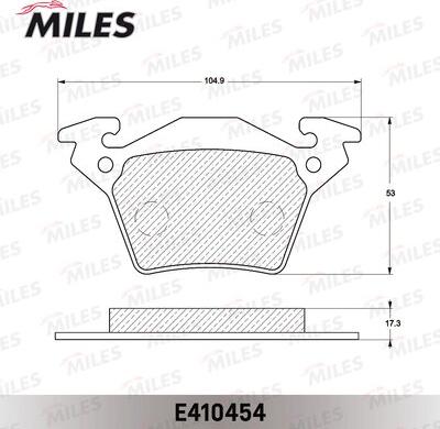 Miles E410454 - Bremžu uzliku kompl., Disku bremzes autospares.lv