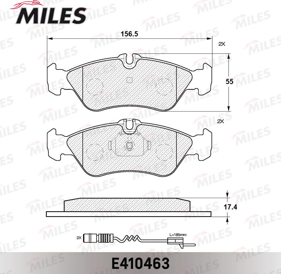 Miles E410463 - Тормозные колодки, дисковые, комплект www.autospares.lv