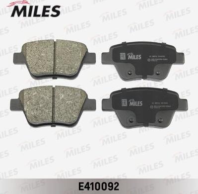 Miles E410092 - Тормозные колодки, дисковые, комплект www.autospares.lv