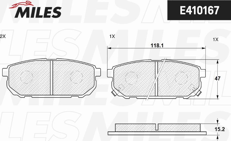 Miles E410167 - Bremžu uzliku kompl., Disku bremzes autospares.lv