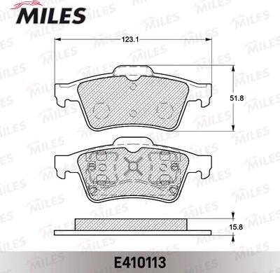 Miles E410113 - Bremžu uzliku kompl., Disku bremzes www.autospares.lv