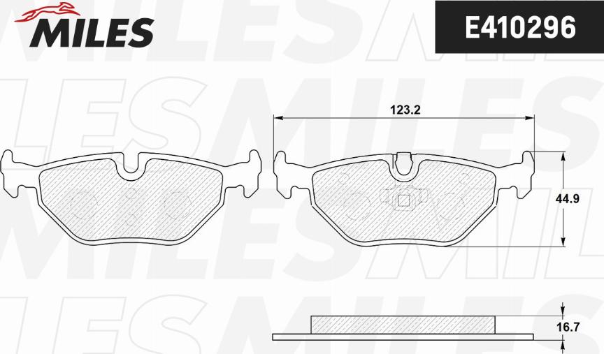 Miles E410296 - Bremžu uzliku kompl., Disku bremzes autospares.lv