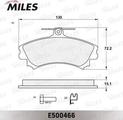 Miles E500466 - Bremžu uzliku kompl., Disku bremzes autospares.lv