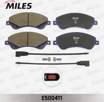 Miles E500411 - Bremžu uzliku kompl., Disku bremzes www.autospares.lv