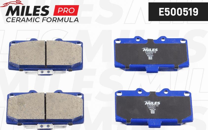 Miles E500519 - Brake Pad Set, disc brake www.autospares.lv