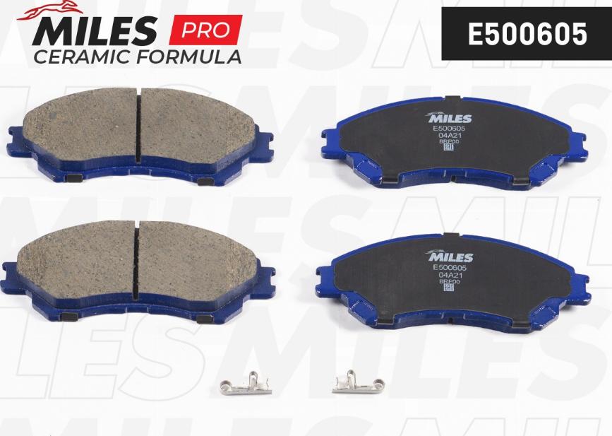 Miles E500605 - Brake Pad Set, disc brake www.autospares.lv