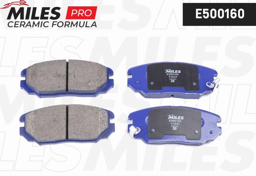 Miles E500160 - Brake Pad Set, disc brake www.autospares.lv