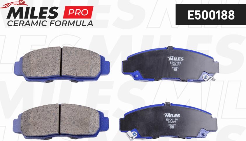 Miles E500188 - Brake Pad Set, disc brake www.autospares.lv