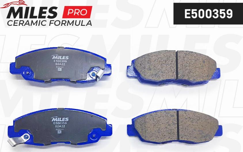 Miles E500359 - Brake Pad Set, disc brake www.autospares.lv