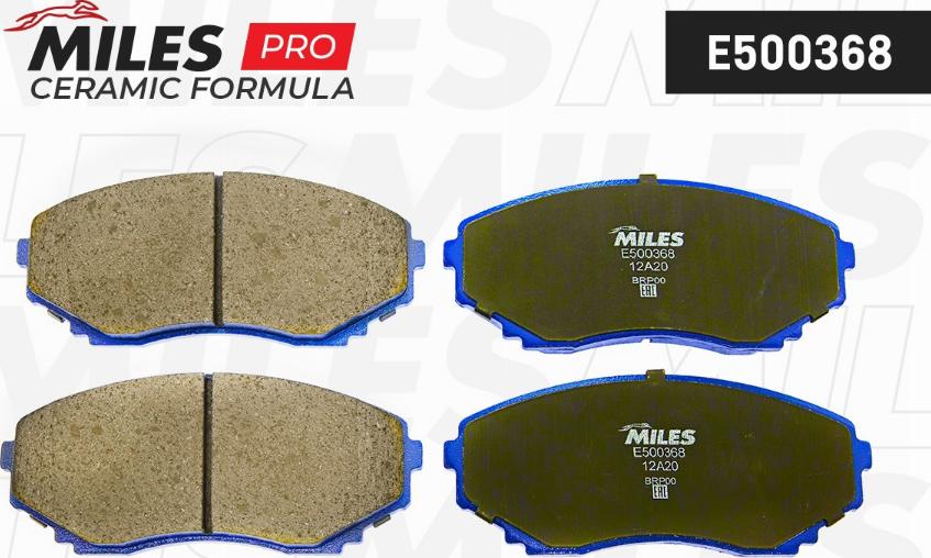 Miles E500368 - Brake Pad Set, disc brake www.autospares.lv