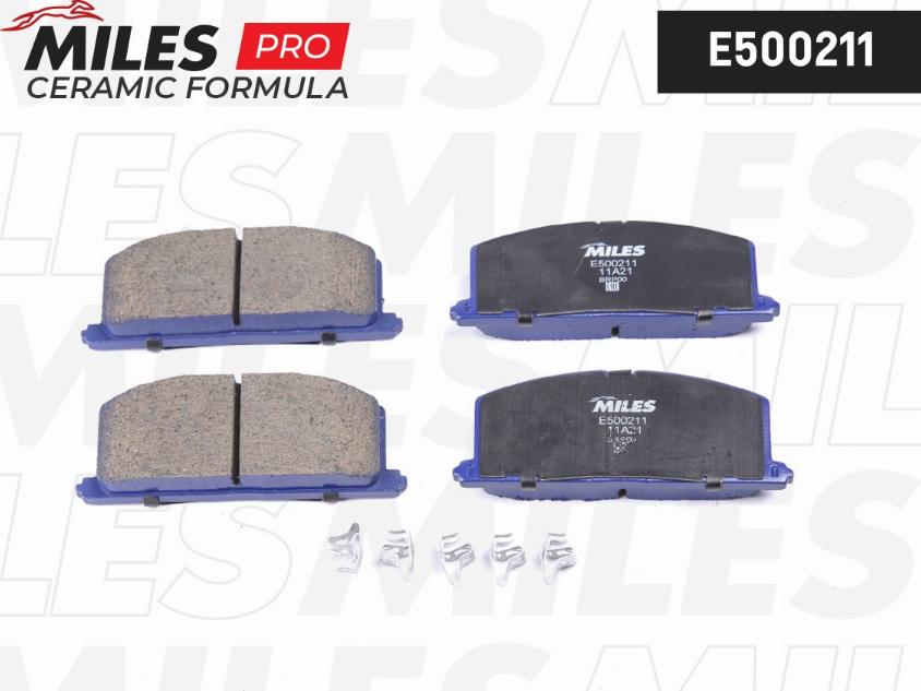 Miles E500211 - Brake Pad Set, disc brake www.autospares.lv