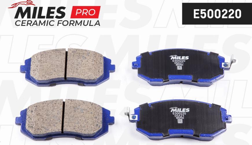 Miles E500220 - Brake Pad Set, disc brake www.autospares.lv