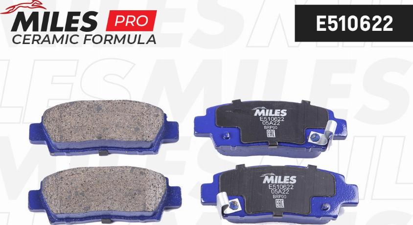 Miles E510622 - Тормозные колодки, дисковые, комплект www.autospares.lv