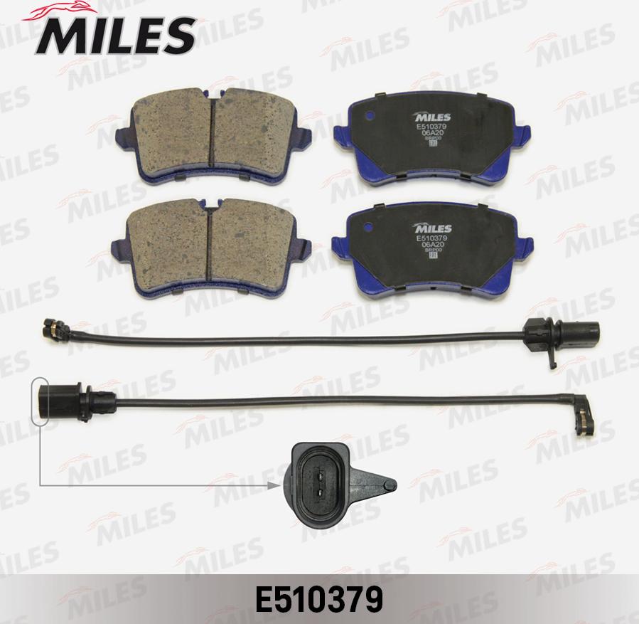 Miles E510379 - Bremžu uzliku kompl., Disku bremzes www.autospares.lv