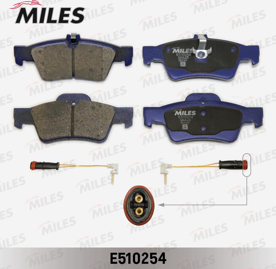 Miles E510254 - Bremžu uzliku kompl., Disku bremzes www.autospares.lv