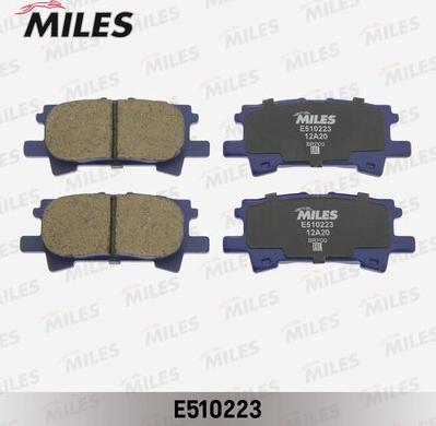 Miles E510223 - Тормозные колодки, дисковые, комплект www.autospares.lv