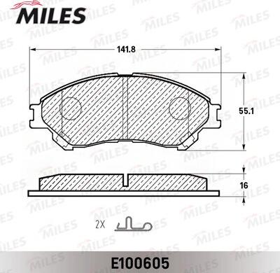 Miles E100605 - Brake Pad Set, disc brake www.autospares.lv