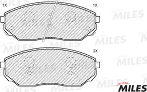 Miles E100181 - Bremžu uzliku kompl., Disku bremzes www.autospares.lv