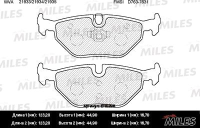 Miles E110296 - Bremžu uzliku kompl., Disku bremzes autospares.lv