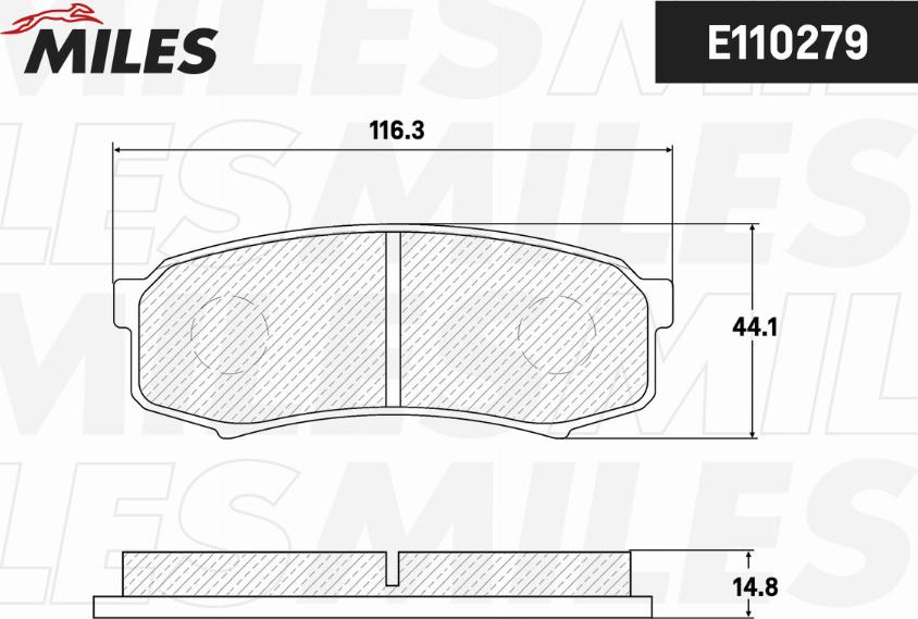 Miles E110279 - Bremžu uzliku kompl., Disku bremzes www.autospares.lv